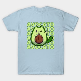 Avocato Funny Kawaii Cute Avocado Cat Mom T-Shirt